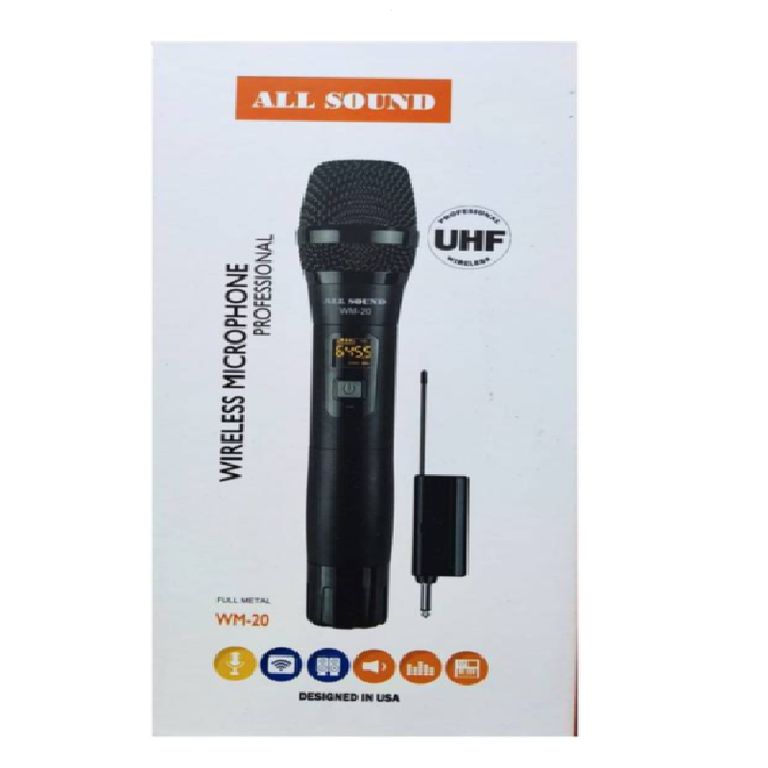 Microfono Inalambrico UHF Metal WM-20