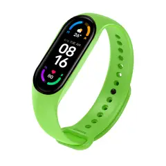 GENERICO - Correa Para Xiaomi Mi Band 5 y 6 Verde Manzana