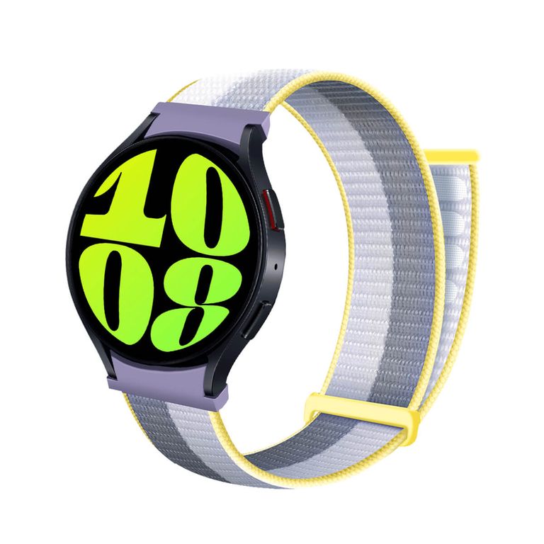 Correa de Nylon Para Samsung Galaxy Watch 6 Lila Tricolor