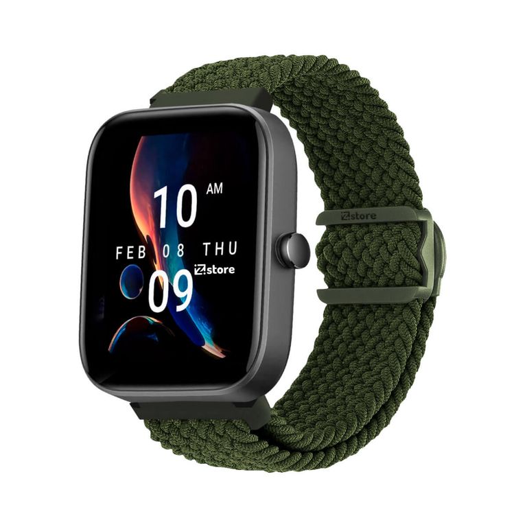 Correa de Nylon Amazfit Bip 3Bip 3 Pro Verde Militar