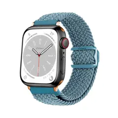 GENERICO - Correas de Nylon Para Apple Watch 42-44-45-49mm Celeste Gold Rose