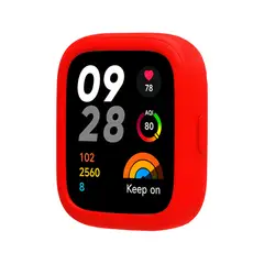 GENERICO - Case Silicona Para Redmi Watch 3 Rojo