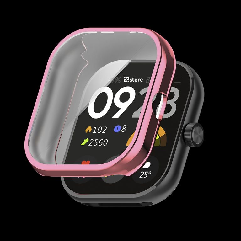 Case con Protector Redmi Watch 4 Metalizado Rosado