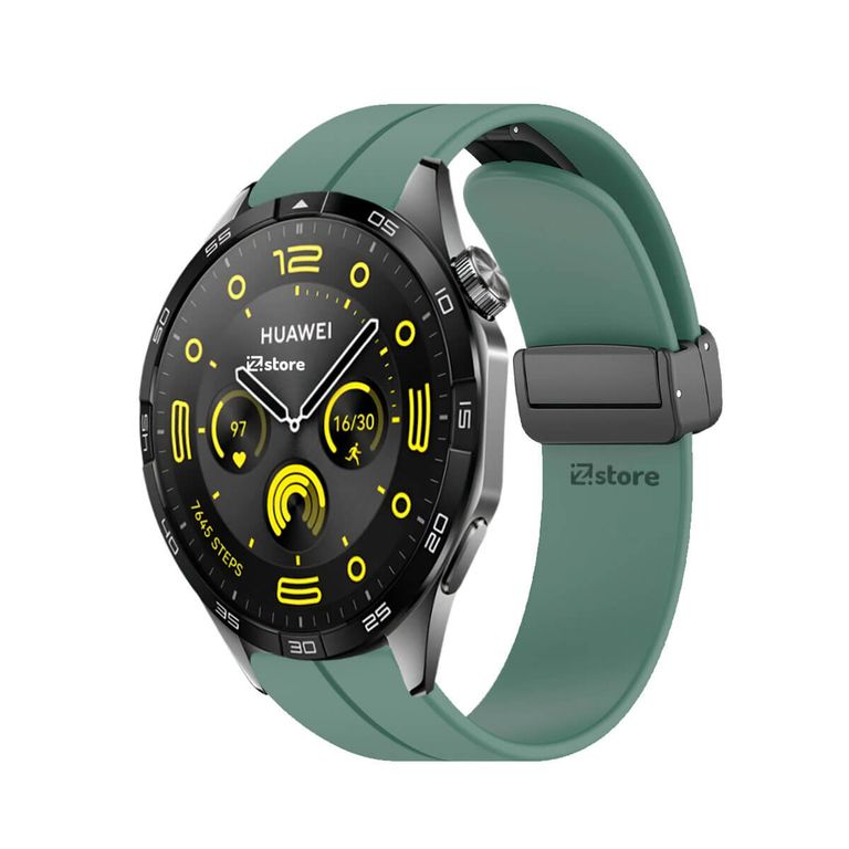 Correa Para Huawei Watch GT4 46mm Broche Magnético Verde Pino