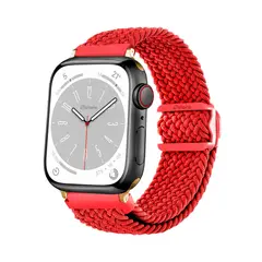 GENERICO - Correas de Nylon Para Apple Watch 38-40-41mm Rojo Gold
