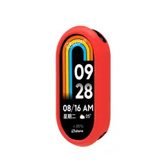 GENERICO - Case de Silicona Para Xiaomi Mi Band 8 Rojo