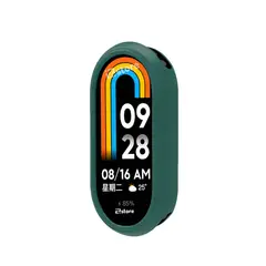 GENERICO - Case de Silicona Para Xiaomi Mi Band 8 Verde Oscuro