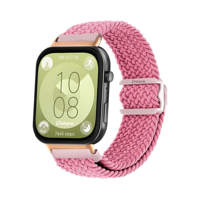 Correa de Nylon Para Huawei Watch Fit 3 Rosado Gold Rose
