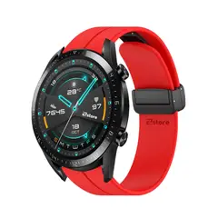 GENERICO - Correa Para Huawei Watch GT2 Broche Magnético Rojo