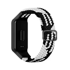 GENERICO - Correa de Nylon Para Xiaomi Mi Band 8 Active Negro Bicolor
