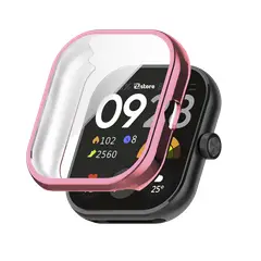 GENERICO - Case con Protector Redmi Watch 4 Metalizado Rosado