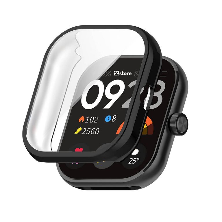 Case con Protector Redmi Watch 4 Metalizado Negro