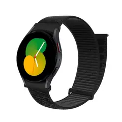 GENERICO - Correa de Nylon Para Samsung Galaxy Watch 4 y 5 Negro