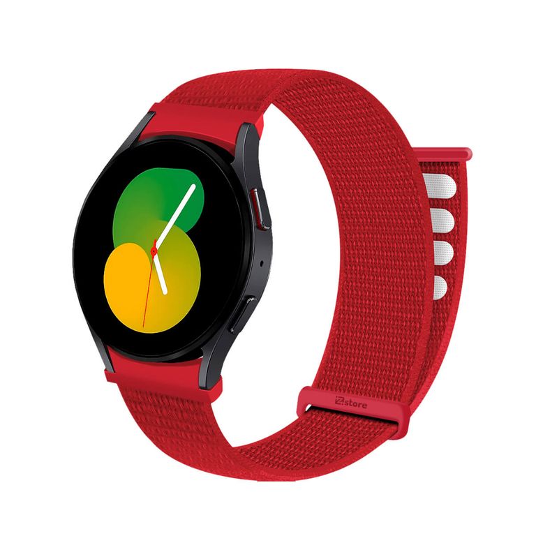 Correa de Nylon Para Samsung Galaxy Watch 4 y 5 Rojo