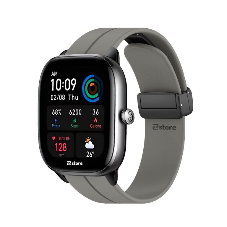 Correa Para Amazfit GTS4 Mini Broche Magnético Gris Oscuro