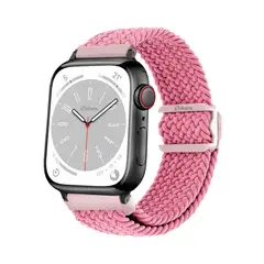 GENERICO - Correas de Nylon Para Apple Watch 38-40-41mm Rosado Black