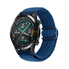 GENERICO - Correa de Nylon Para Huawei Watch GT2 42MM Azul Oscuro