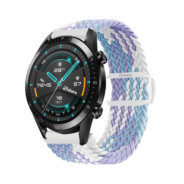 Correa de Nylon Para Huawei Watch GT2 42MM Lila Bicolor