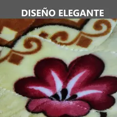 GENERICO - Pack 2 Alfombras de flores de 50x50cm - Dorado