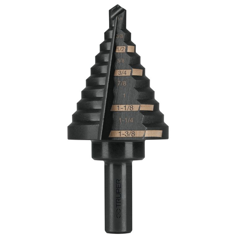 Broca 1/4" - 1 3/8" Escalonada para Fierro Metal HSS 12126