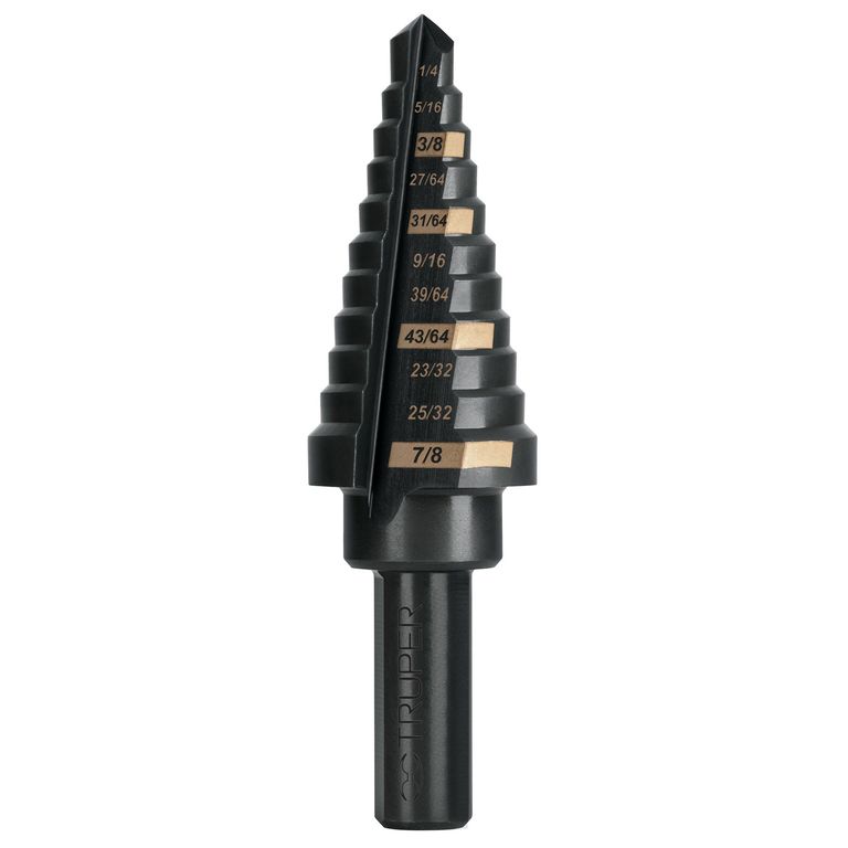 Broca 1/4" - 7/8" Escalonada para Fierro Metal HSS 101457