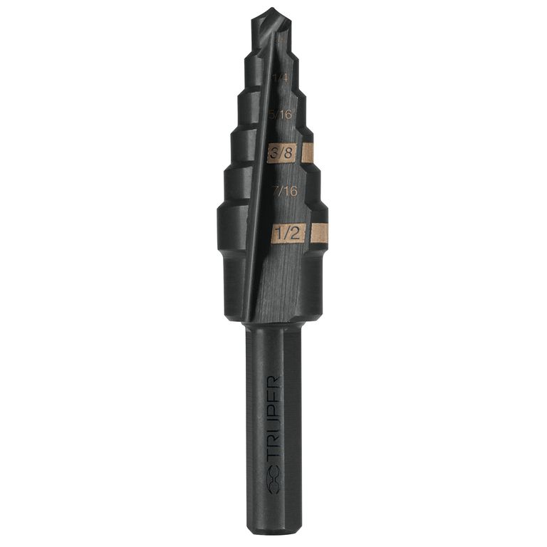 Broca 3/16"- 1/2" Escalonada para Fierro Metal HSS 12120