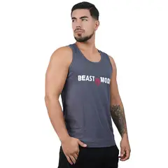 M MUSCLE MUSEUM - Bividi Deportivo Color Gris Beast Mode para Hombre