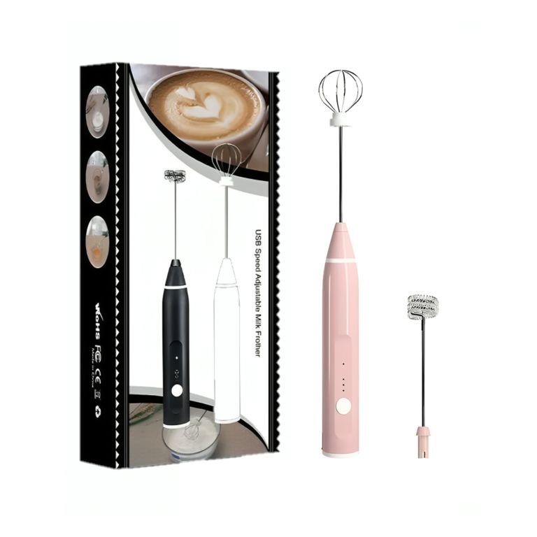 Mini batidora Rosado eléctrica para café - inalámbrica con USB