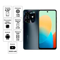 TECNO MOBILE - Tecno Spark Go 2024 64GB ROM+6GB RAM*(3GB+3GB Extended) / COLOR: GRAVITY BLACK