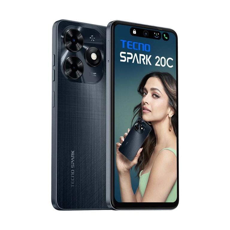 Smartphone Tecno Spark 20C BG7 256GB ROM + 12GB RAM Pantalla 90Hz Color Negro