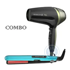 REMINGTON - Combo Alisadora Ceramic S1520 y Secador D13A Shine Therapy