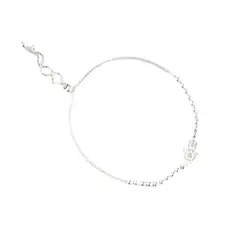CLEO JOYAS & ACCESORIOS - Pulsera Regulable Mano de Fátima Plata