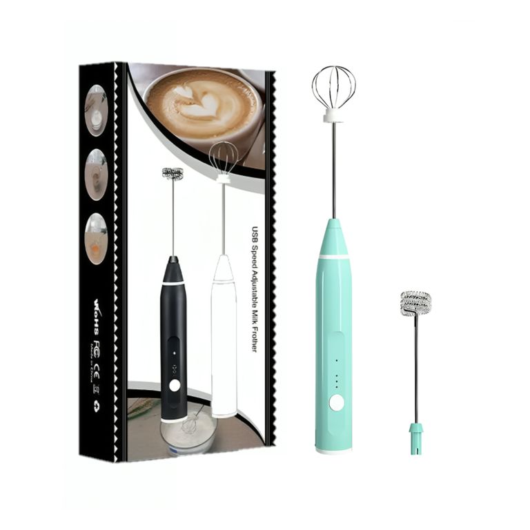 Mini batidora manual eléctrica USB de café - VERDE
