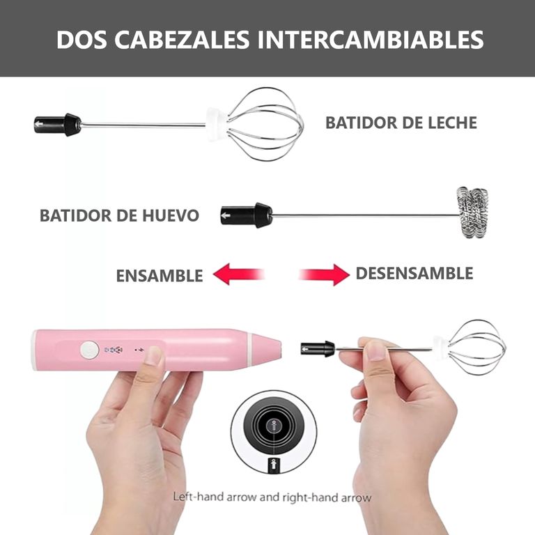 Mini batidora Verde Eléctrica portátil - café leche huevo