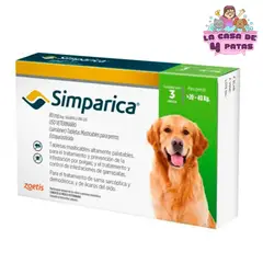 SIMPARICA - De 20 a 40 kg x 3 Pastillas