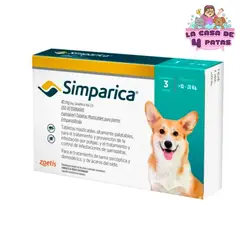 SIMPARICA - De 10 a 20 kg x 3 Pastillas
