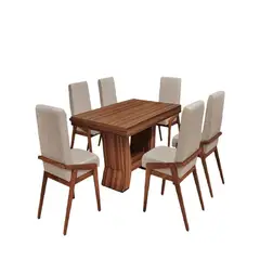 DMUEBLES - Juego de comedor 6 sillas Tampa