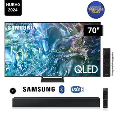 SAMSUNG - Televisor QLED Tizen OS Smart Tv 70 4K QN70Q65DAGXPE + Soundbar HW C400