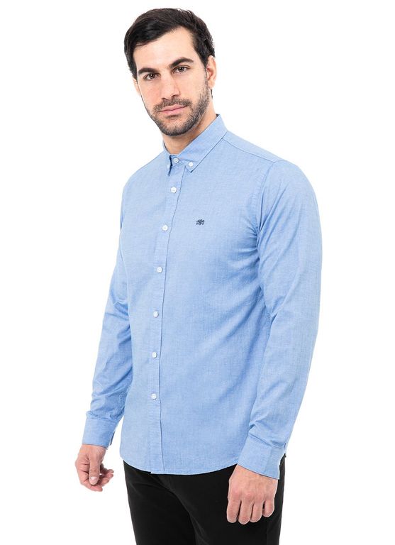 Camisa Clasico Oxford Vitaliz Ml Hombre