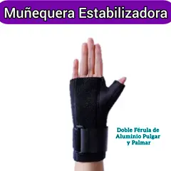 ARGYM - Muñequera Estabilizadora con 2 Férulas talla S- Lado Izquierdo