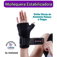 ARGYM - Muñequera Estabilizadora con 2 Férulas talla XL- Lado Izquierdo