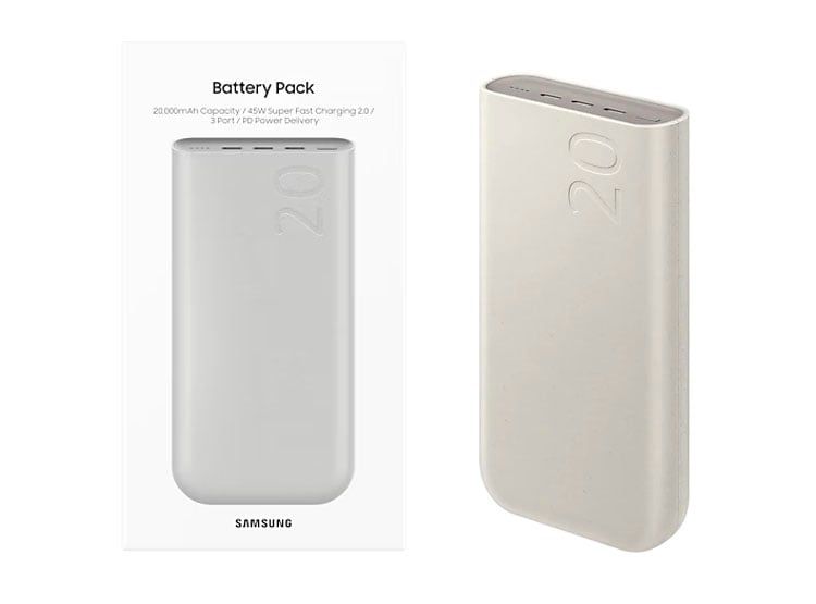 Cargador Portatil 20000mAh de 45W Biege