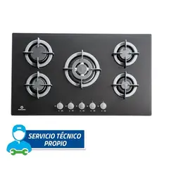 INDURAMA - ENCIMERA EGI-905VDNEG DE 5 QUEMADORES A GAS - 90 CM