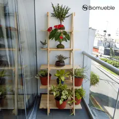 GENERICO - Escalera decorativa CLAVEL de palets de pino reciclados