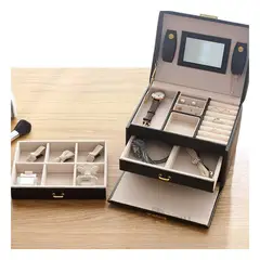 GENERICO - Joyero Extravagante de Color Negro Y+Regalo Agendita