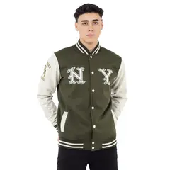 NEW YORK STARS - Casaca Modelo Americana-NY 84- Verde Militar -