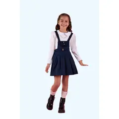 KIDS MASHMELO - Jumper Con Pedreria Media Luna Con Volante Para Niña