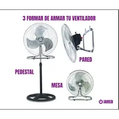 GENERICO - Ventilador De 5 Aspas 3 En 1 De 18″ 200W BK-8219VI