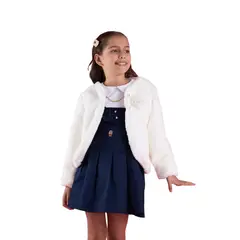 KIDS MASHMELO - Chaqueta Crop De Peluche Para Niña