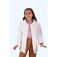 KIDS MASHMELO - Abrigo De Paño Con Cuello Redondo Para Niña